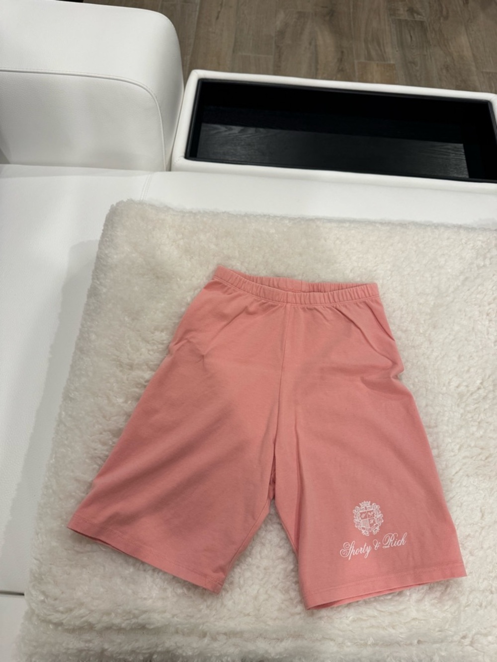 SOLD Sporty & Rich Pink Bike Shorts